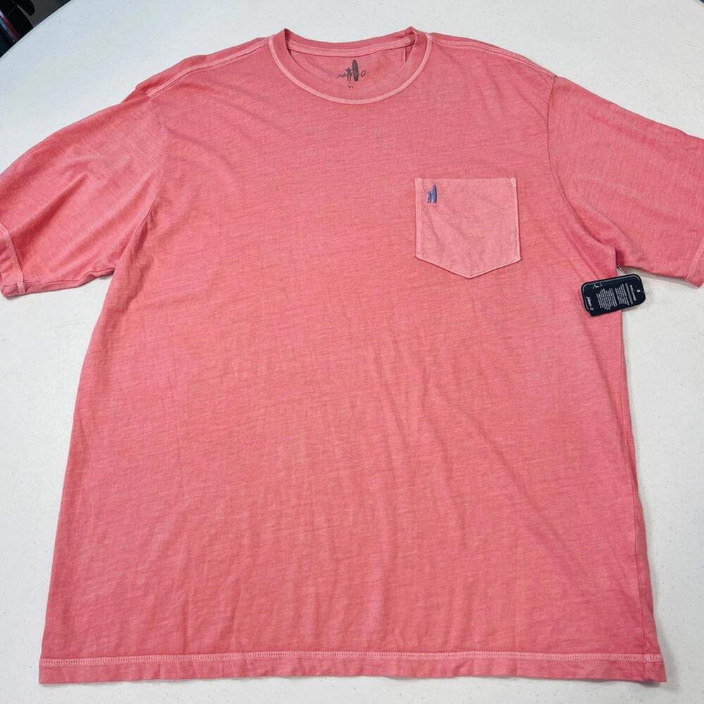 johnnie-O Dale 2.0 Pocket Tee T-Shirt Bandana Red Pink NWT XL